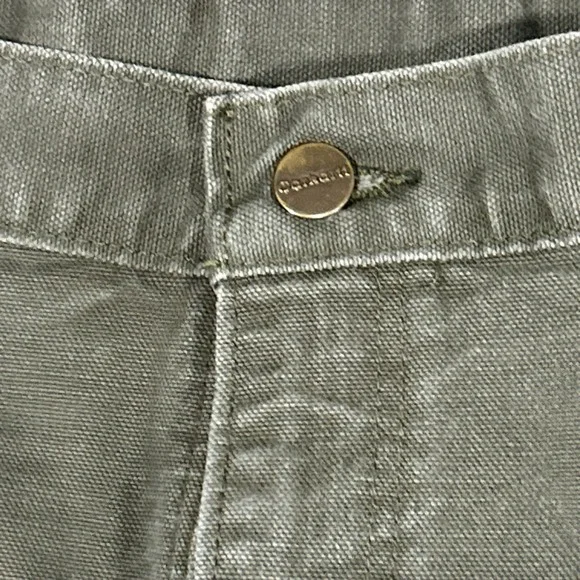 Carhartt Work Pants B11 MOS 42x32 Green Utility Carpenter Dungaree Fit Men's - Picture 5 of 12